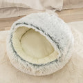 Winter Cat Bed with Enclosed Design for Small Pets