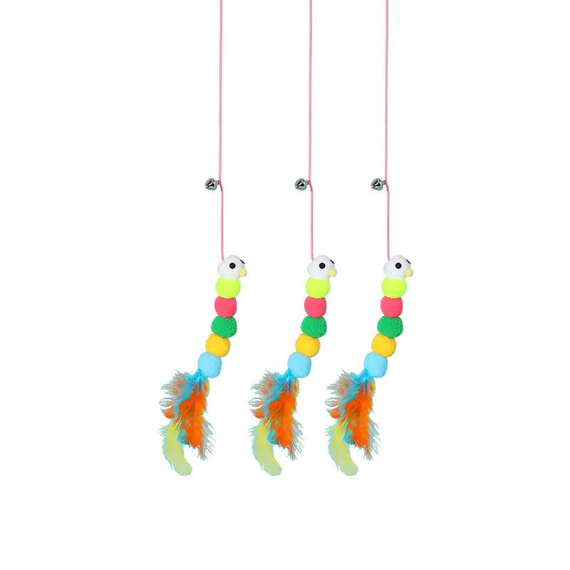Cat Toy Wand with Plush Long Elastic String (Wholesale)